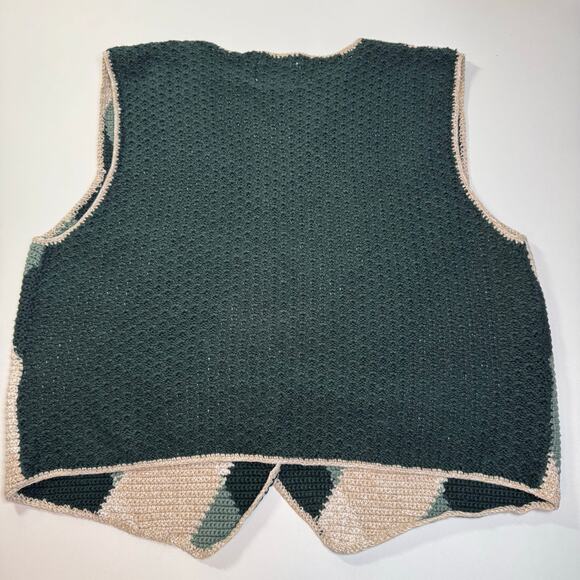 Vintage Christopher & Banks Hand Embroidered Crochet Sweater Vest XL Cottagecore - Picture 2 of 7